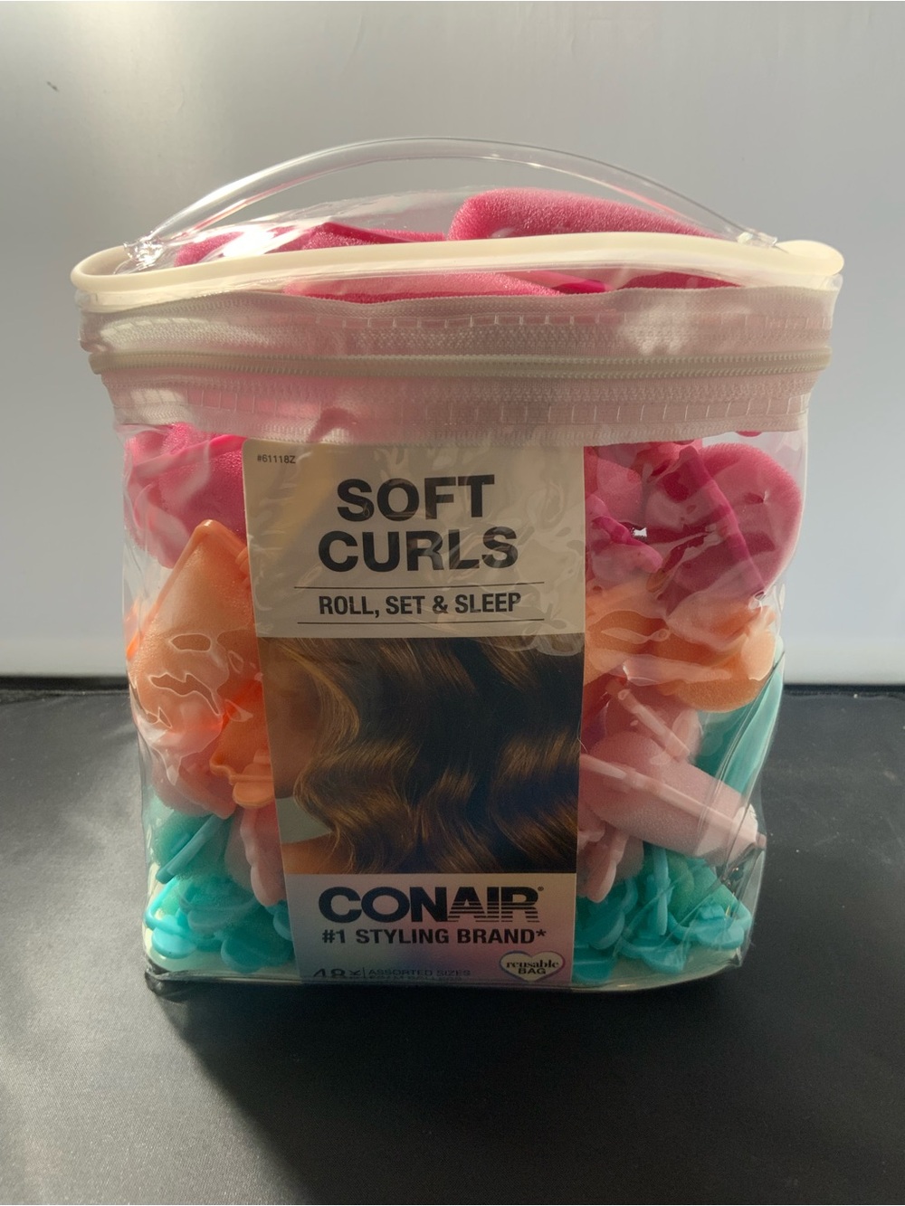 Conair 48 Count Self Grip Foam Hair Rollers Assorted Colors for Voluminous Curls
